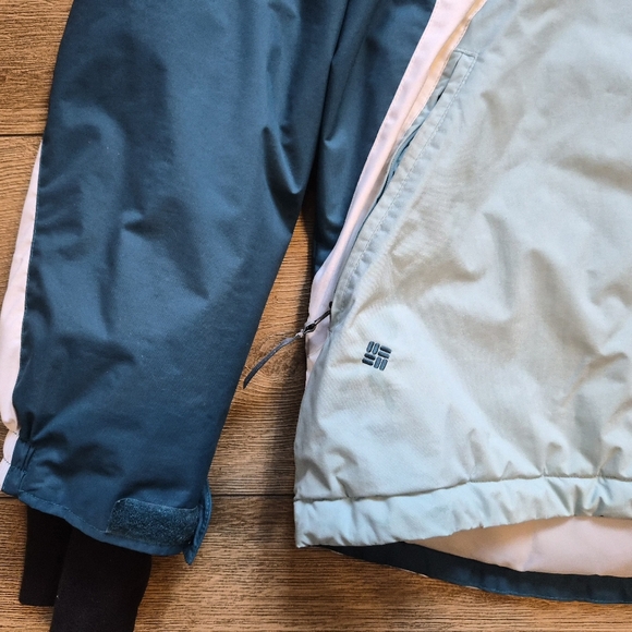 COLUMBIA Women's Plus 1X Waterproof Blue Full Zip Ski Winter Jacket Fleece Lined - Picture 2 of 9